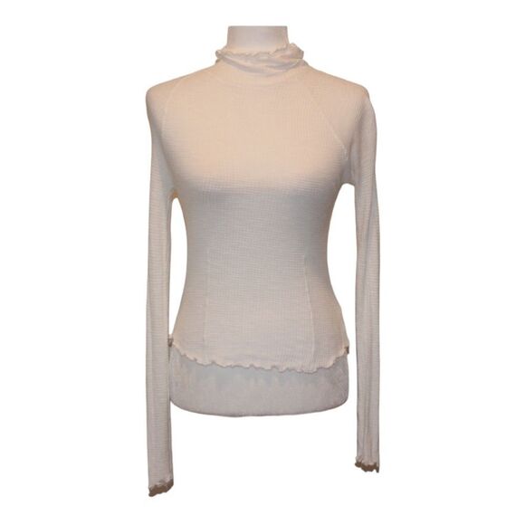 Free People White long sleeve Top Women Size XS - Picture 1 of 10